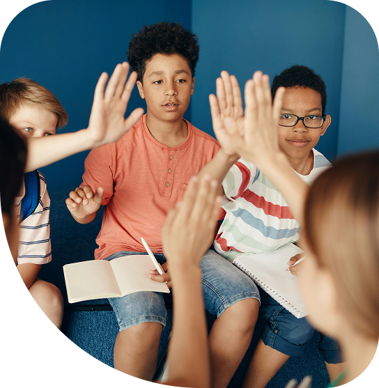 Children participating in school. Go inclusion provides support for school inclusion and participation.